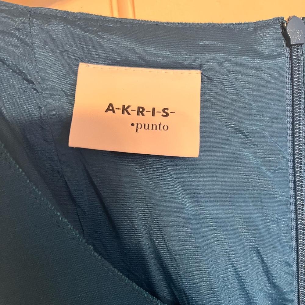 Akris Teal Sleeveless Dress Sz US 10 - Picture 4 of 5